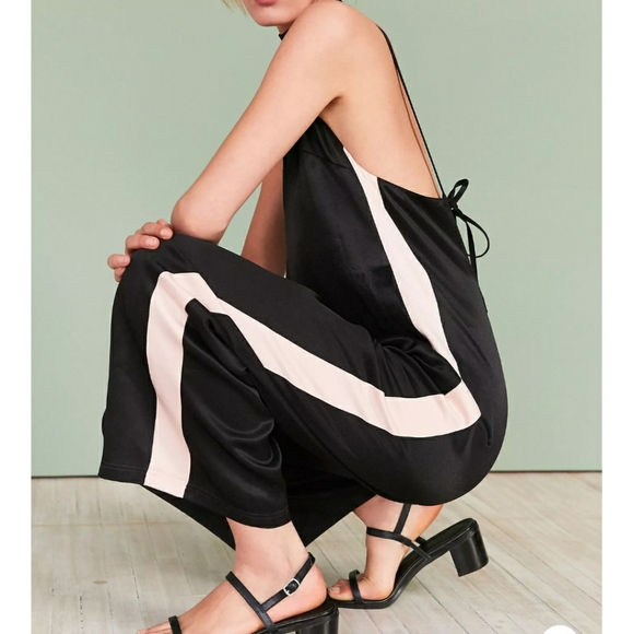 Urban Outfitters Pants - Light Before Dark Side Striped Black Jumpsuit
